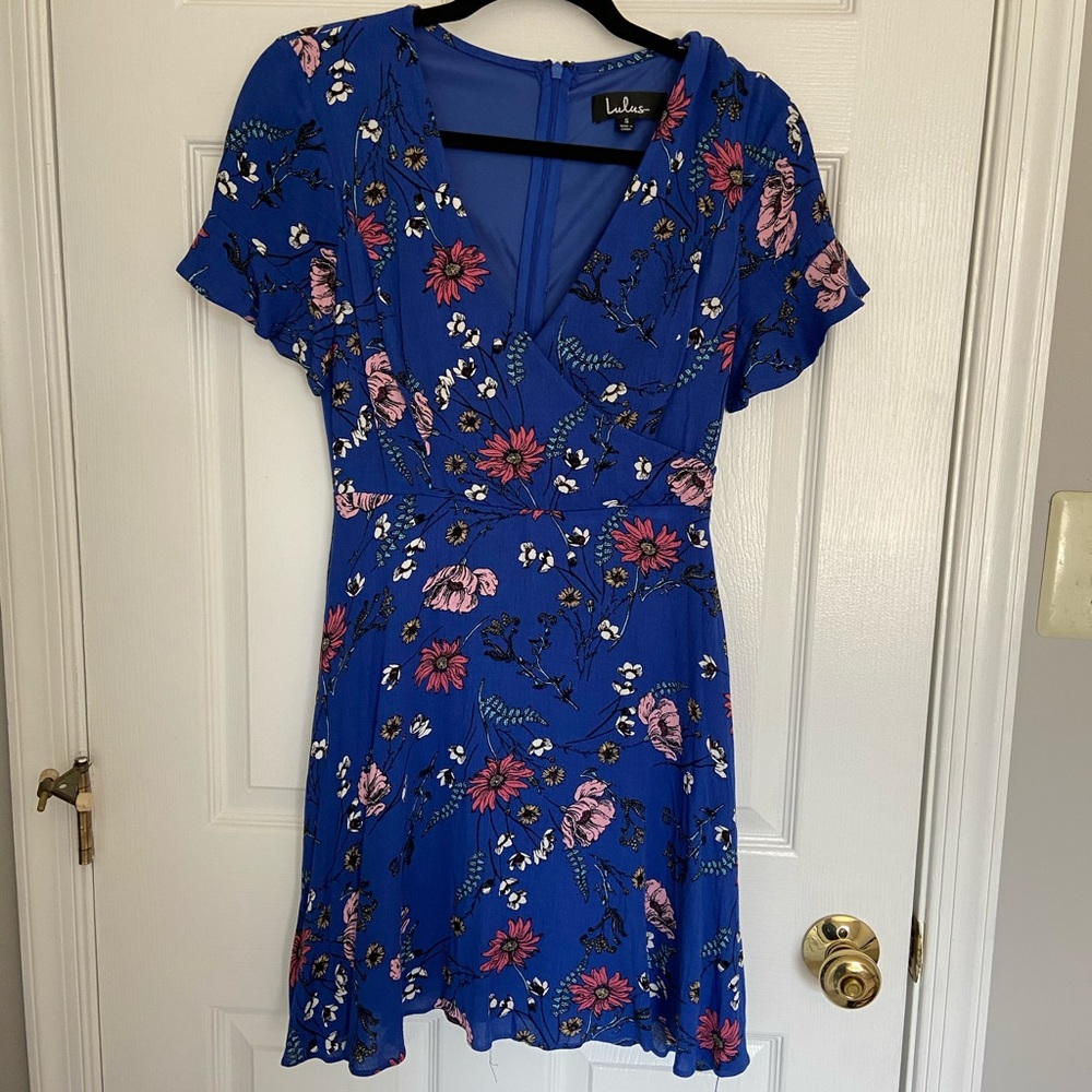 Blue floral sundress